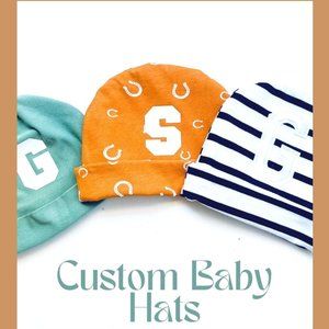 Personalized baby hat, custom baby hat, custom baby beanie, monogramed baby hat
